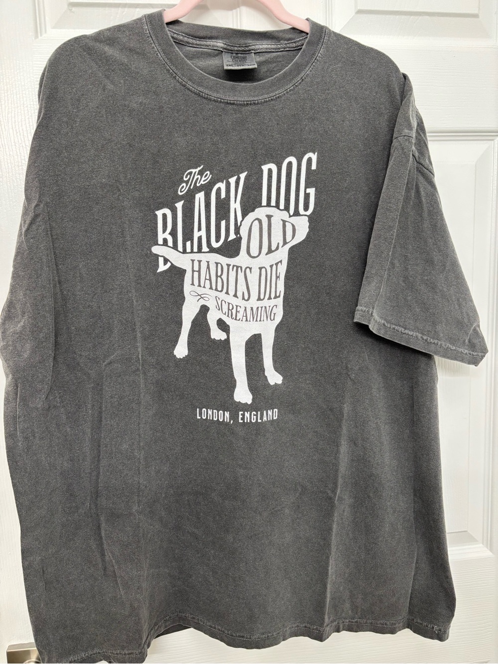 Comfort Color The Black Dog Graphic Tee - Charcoal Gray 2XL